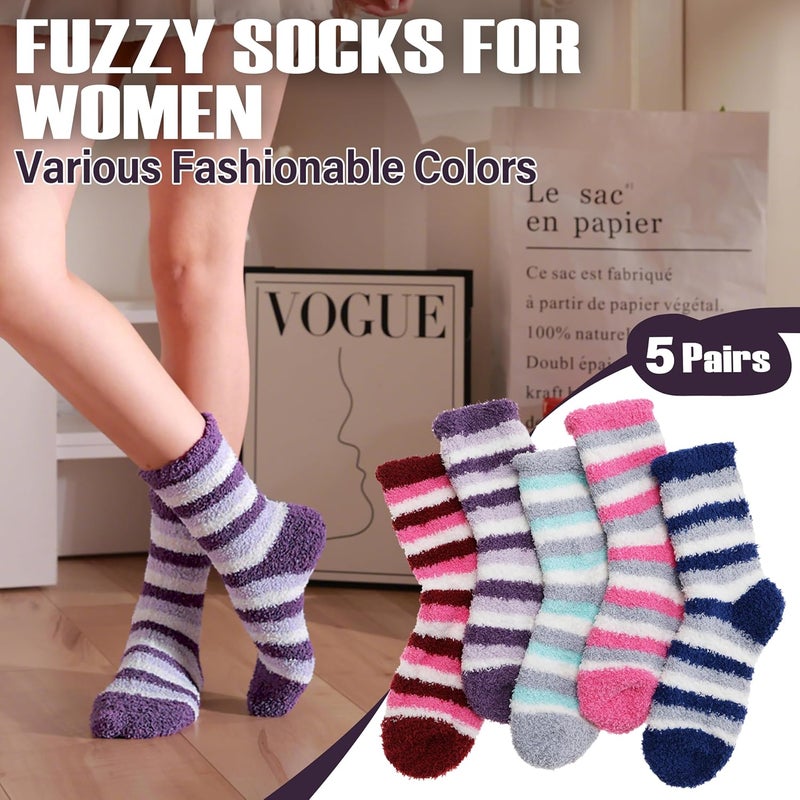 ANTSANG Womens Fuzzy Socks Fluffy Slipper Cozy Cabin Winter Soft Fleece Warm Comfy Thick Christmas Gift Socks - Image 2